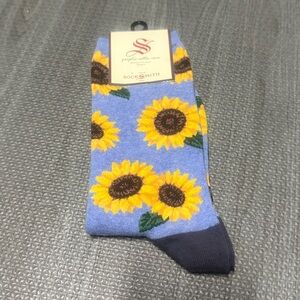 SockSmith Boutique Socks. Sunflowers. Brand new.
